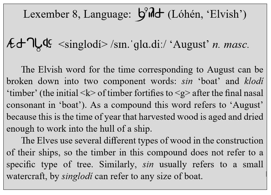 #Lexember 8 with my Elvish #conlang for C. Intress' fantasy world, Mūltan and my friend's first conlang, Dwarvish, that I'm collaborating on.