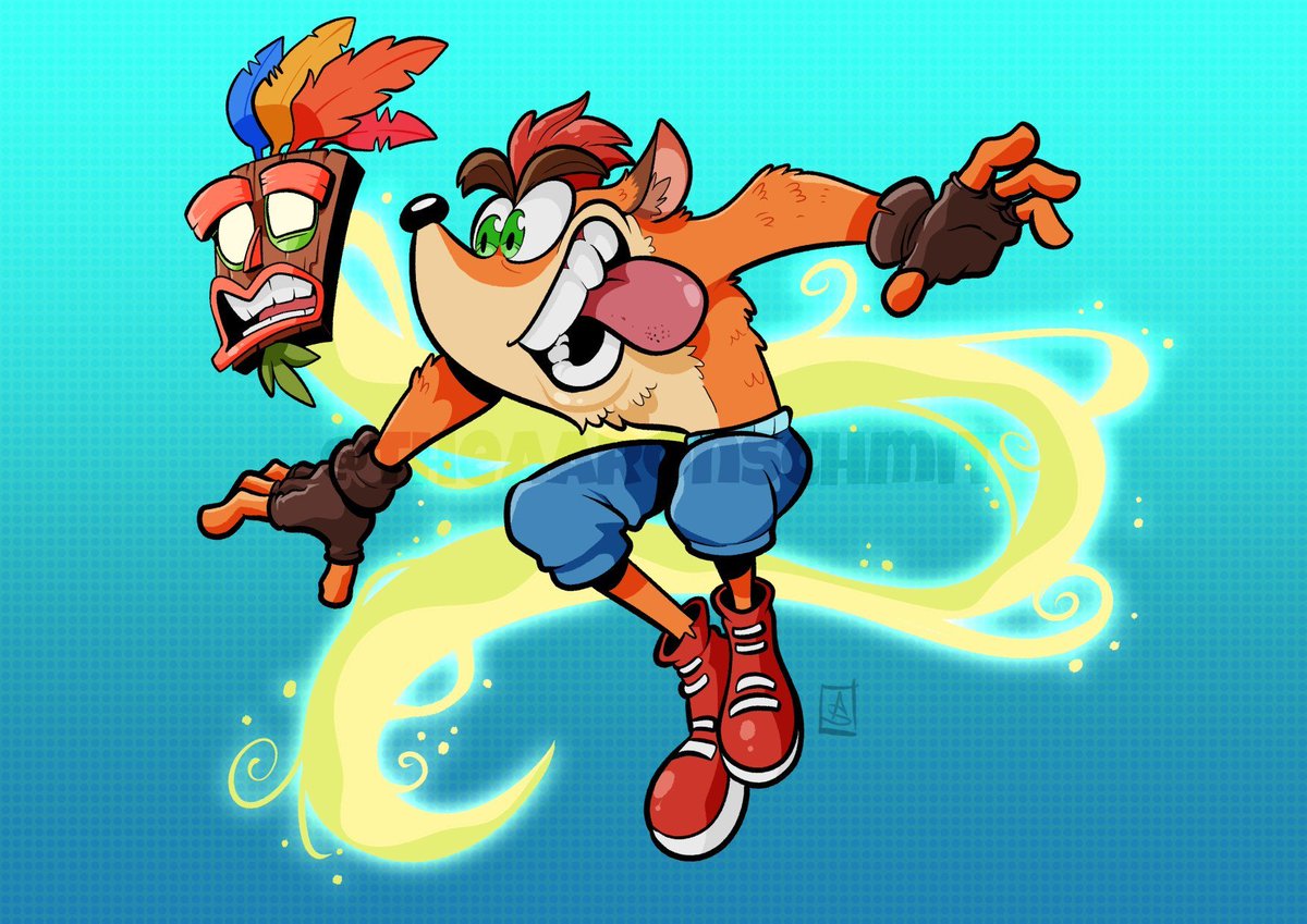 「Reposting my Crash Bandicoot fanart beca」|Aaron Schmitのイラスト