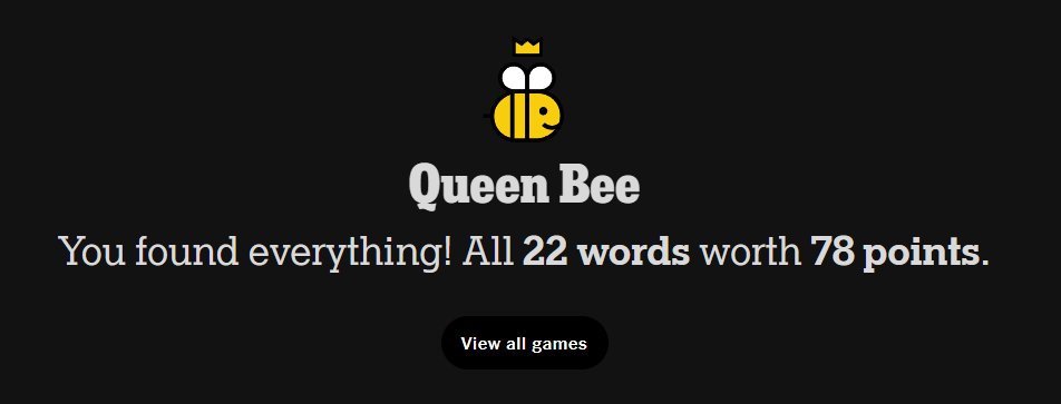 Ragarath98's tweet photo. Day 328 and 329: So... no planet's name either in yesterday's bee?
#spellingbee #Nytspellingbee  #nytsb #hivemind https://t.co/FrBtRRM8n3