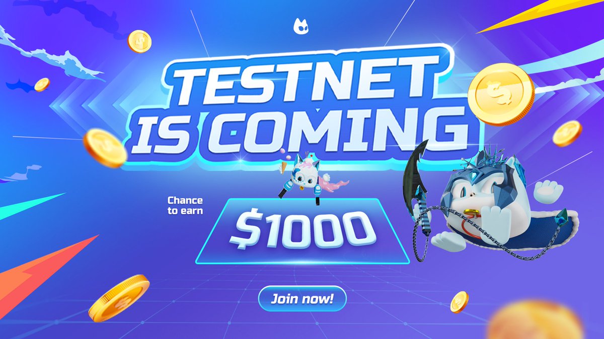 TESTNET WAITLIST: REGISTERED NOW

We have a BIG BIG Testnet prize pool for every player, of which you can earn up to $1000.

Register now to join the Testnet prize pool: bit.ly/3FbfM4S

#NFTGiveaway #Solana #waitlist #Web3 #PrizePool #testnet 

👇Summary of Testnet