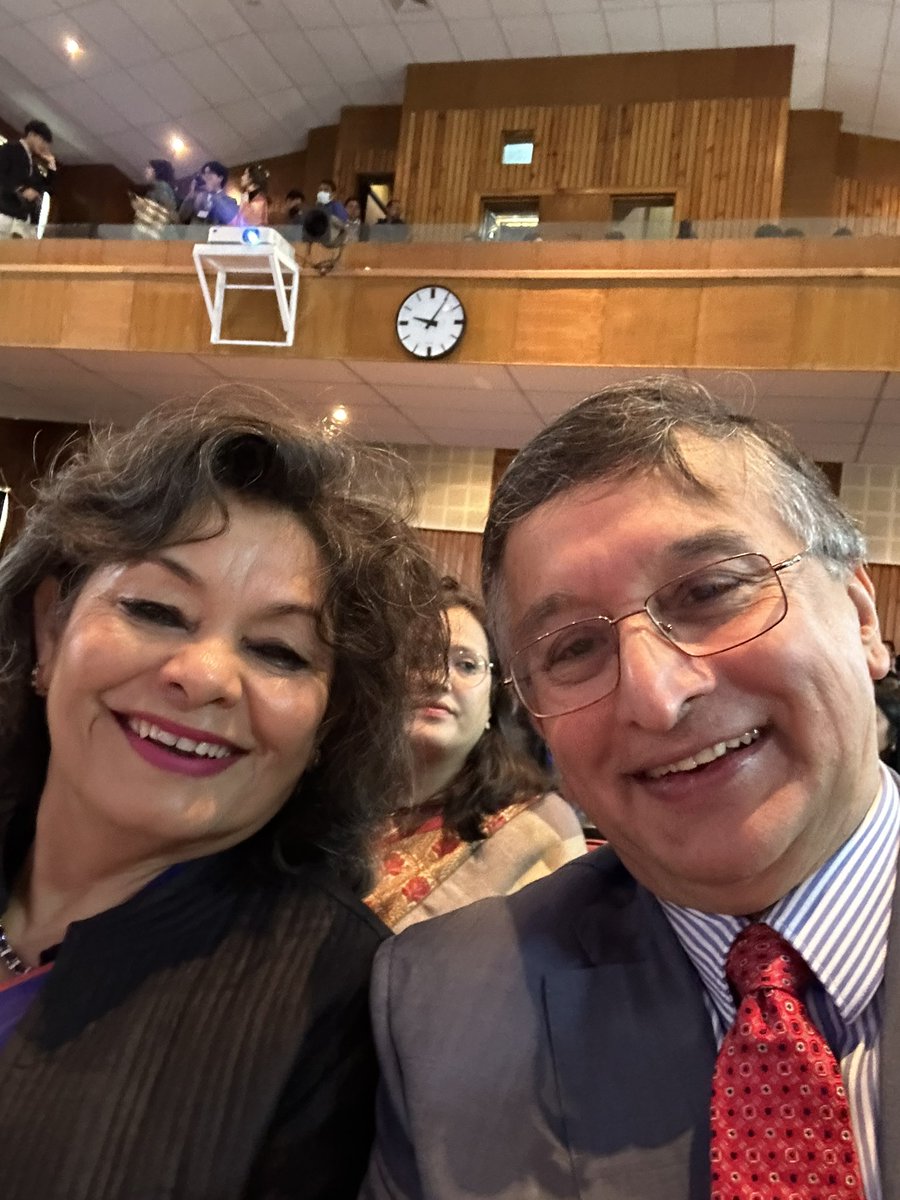 BishowParajuli's tweet photo. Delighted to be @ vibrant RBS campus.Addressed #RBSMUN delegates, faculty,students, sharing experiences across continents & concerns of war,climate crisis,failure 2 achieve SDGs, other challenges & UN partnership on food security,peace,governance, dev.& humanitarian responses. https://t.co/nhtAyLelGw
