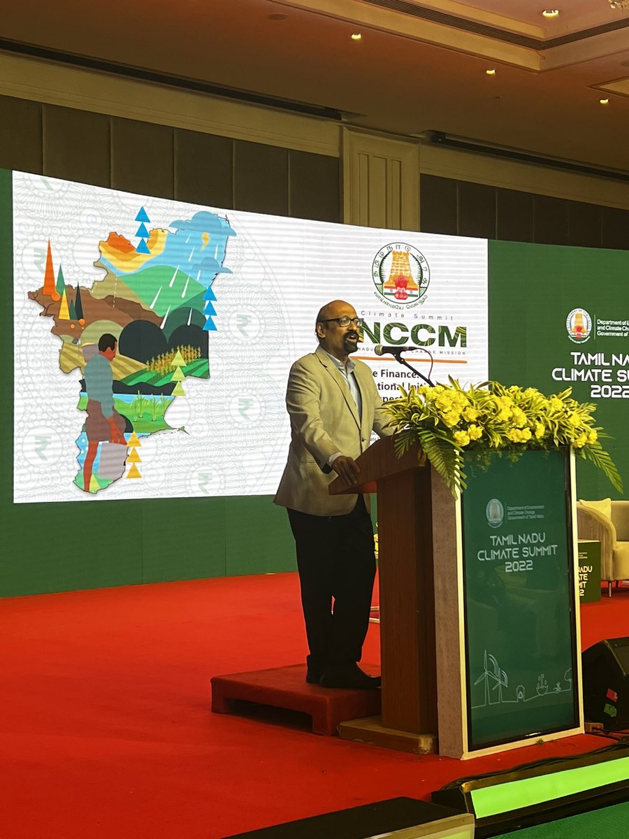 <a href="/NambiAppadurai/">Nambi Appadurai</a> of <a href="/WRIIndia/">WRI India</a> starts day 2 of the climate summit by setting the context on the critical issue of subnational climate finance #TNClimateSummit2022 <a href="/climateactionTN/">Tamil Nadu Climate Action</a> <a href="/climatefinance/">Climate Finance</a> <a href="/UNFCCC/">UN Climate Change</a> <a href="/Climate2Finance/">ClimateFinance.info</a>