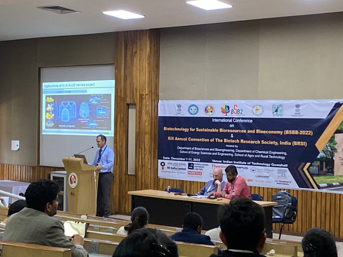 saurabhg_16's tweet image. Great day at #BSBB2022 so many great people, great content, great ideas! @IITGuwahati 

Talk on: Machine Learning Application in anaerobic co-digestion of food waste and sewage sludge by Prof. Samir Kumar Khanal