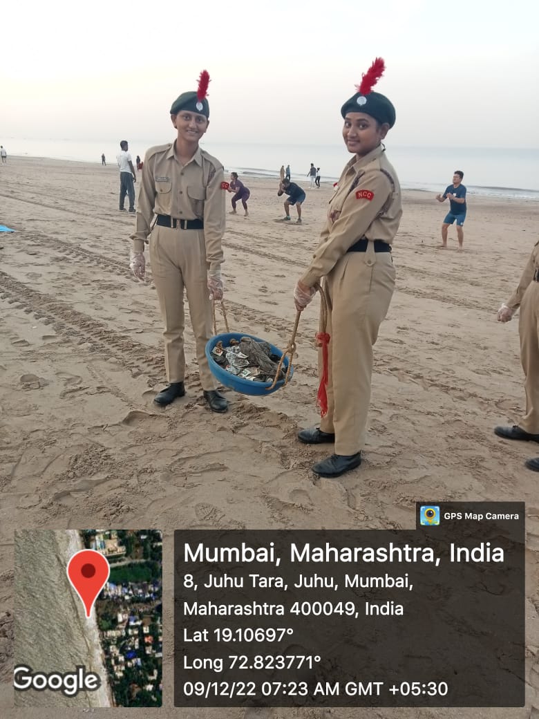 gs_ncc's tweet photo. 35 cadets of Gs college,8 MAH GIRLS BN,Mumbai 'A' Group conducted beach cleaning at juhu beach,Vile Parle(W) 

#PuneetSagarncc 

@HQ_DG_NCC 
@ncc_dte 
@mumbai_group 
@DefPROMumbai https://t.co/Ed67O2TcOj