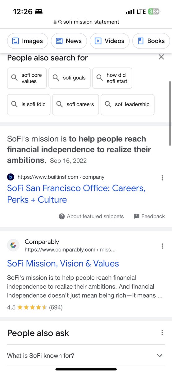 edwardmip's tweet photo. @Jpeluche4 @RetiredLifeNC @SoFi This is their mission statement…. Pretend to help people to reach financial independence while encouraging people to borrow from them to take vacations that they can’t afford. Do you think the behavior aligns with their mission statement? https://t.co/fx29th6QsT