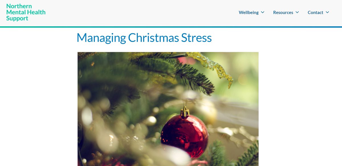 The Northern Mental Health site has pages dedicated to self-help and caring for your loved ones. northernmentalhealth.org

See our new page with tips on Managing Christmas Stress - northernmentalhealth.org/managingChrist…