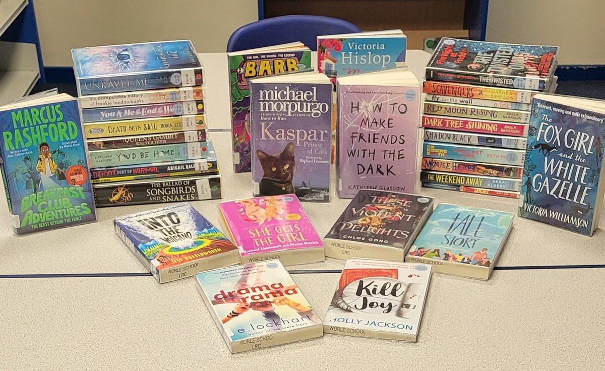 These new books are in the Library and ready for the weekend. Grab a  book to snuggle up with and keep warm over the weekend. #readingforpleasure #GreatSchoolLibraries #reading #books <a href="/WorleCSA/">WCSA</a> <a href="/WCSAEnglishDept/">English Department</a>