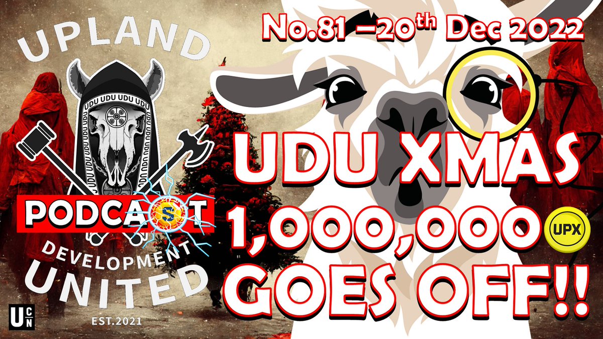 ben68smh's tweet image. UDU PODCAST: The Thumbnail is ready, are you? 
If you want to be in the running for the guaranteed 1,000,000UPX draw, mark your calendars! 

Tuesday 20th December 6:30 pm to 8:30 pm UTC

#Uplandme #VirtualRealEstate #NFTcommunity #UGC #WEB3 #Metaverse