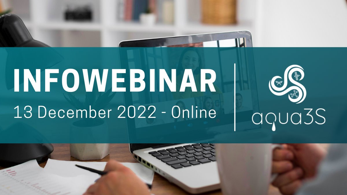 🔔Last days to register for the <a href="/aqua3seu/">aqua3S</a> InfoWebinar to learn the results &amp; opportunities of the project and provide perspectives on the deployment of the solutions and their market uptake. 

Join us online on Dec. 13 / 9:30-13:15
More info: buff.ly/3uyuZrM
