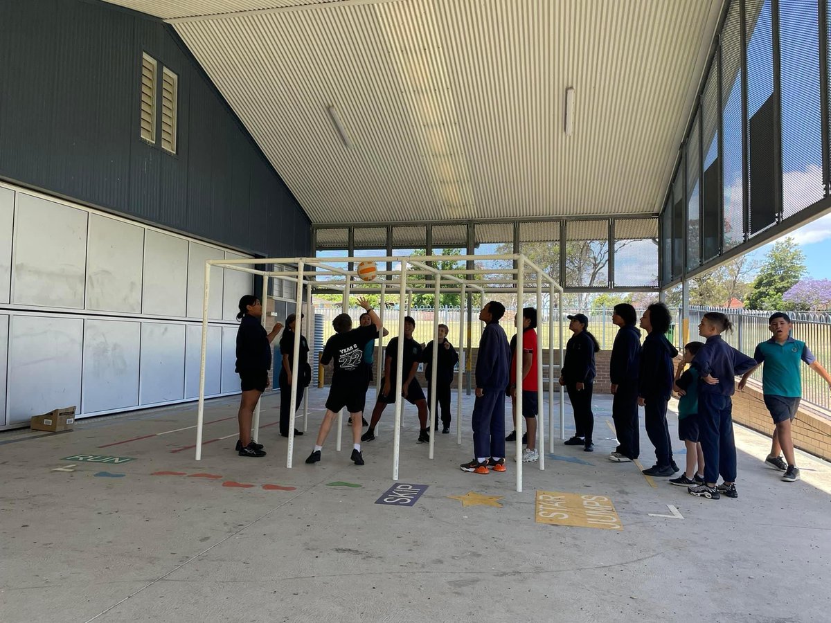 Today, Year 6 built their gift to the school - a volleyball game called 9 square. They are having a blast playing it and will be demonstrating to the other students how to play it next week.🏐 <a href="/dace_elletson/">Dace Elletson</a>
