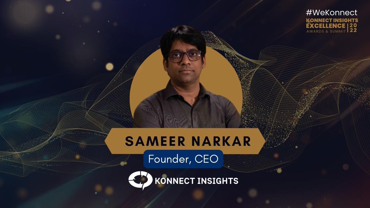 KonnectInsights's tweet photo. Meet Sameer, CEO, Founder, and the brains behind Konnect Insights.
To know more - https://t.co/p69NBuXIDs
Join us for his enlightening Keynote with an insightful discussion on the CXM domain and its evolution in the current market.
#WeKonnect #konnectinsights https://t.co/c7FXOFjYoL