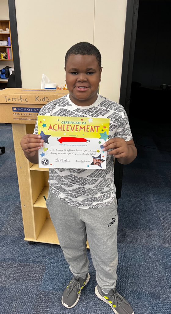 We have some pretty Terrific kids at <a href="/Comptoncubs/">Compton Elementary</a>! Super proud of this kid who always shows integrity! 🏆 #MakeAnImpact #babystepsbetter