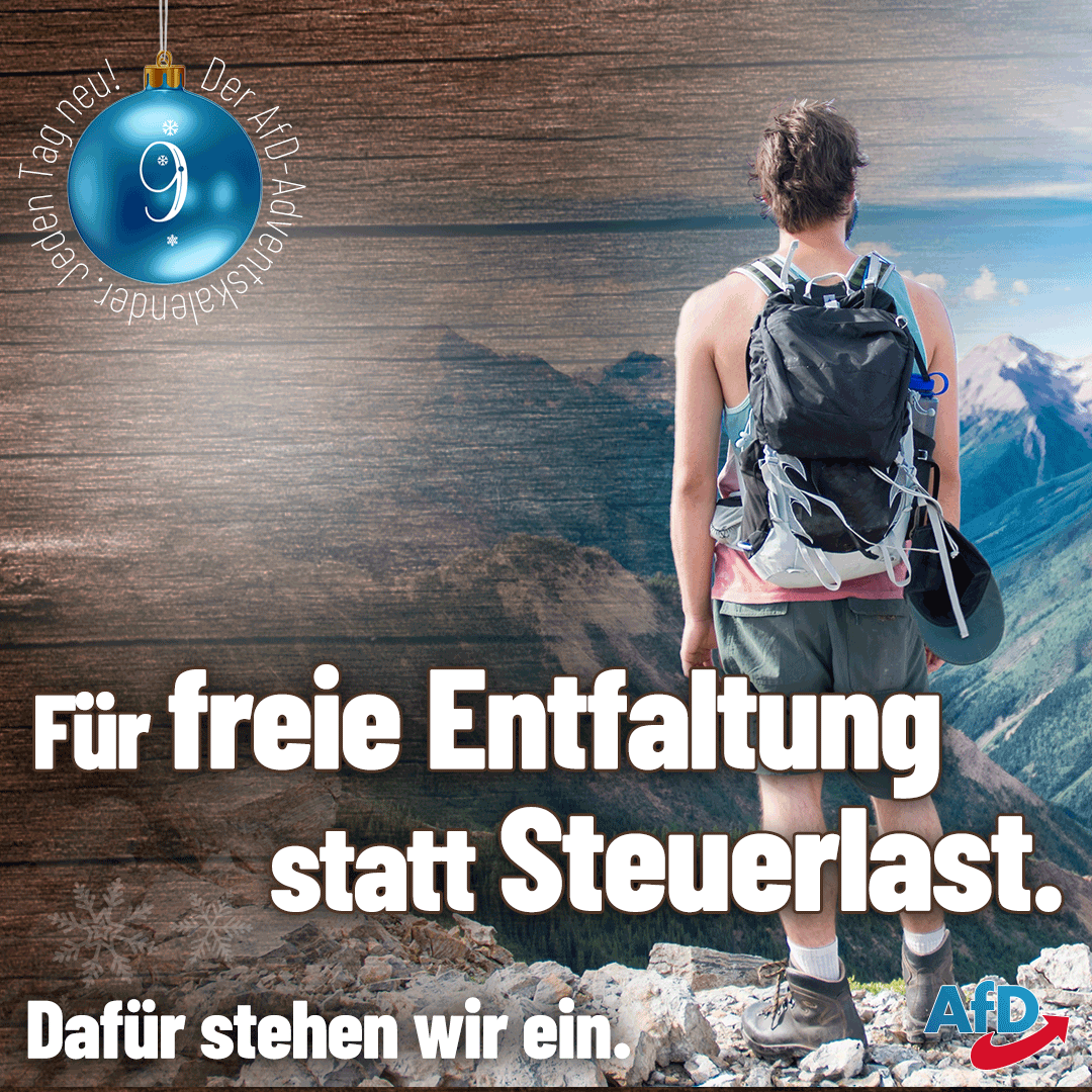 Für freie Entfaltung statt #Steuerlast!

#Entlastungspakete, #Bürgergeld, #Gaspreisbremse – was wirft die #Ampel-Regierung dieser Tage mit „Geschenken“ um sich. Wer bezahlt das eigentlich alles? Ach ja, richtig: wir!

facebook.com/alternativefue… #AfD #UnserLandzuerst