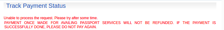 thejuskrishna's tweet photo. @passportsevamea Customer support email takes 7 days, cust supp number is always busy! Payment verification isn't working either. Are we back in the 2000s? #ancientcoding https://t.co/YLgTAi7Mi5