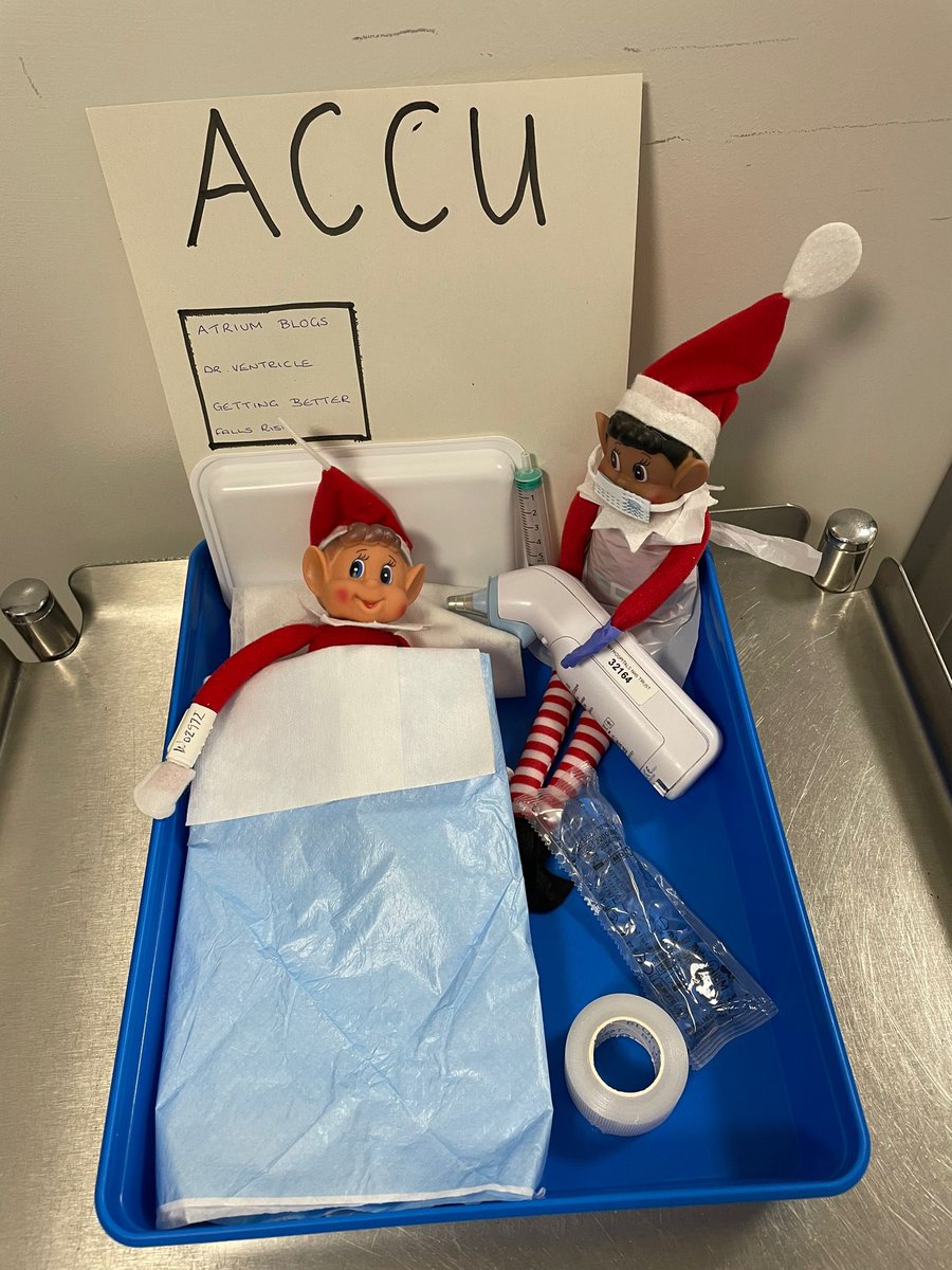 Oh dear.  The cold finally got to Elf Atrium, I hope Dr Ventricle makes her better. #duvetday #accuelves ❤️