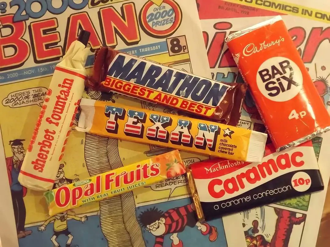 A selection of old sweets. Do you remember any of these?