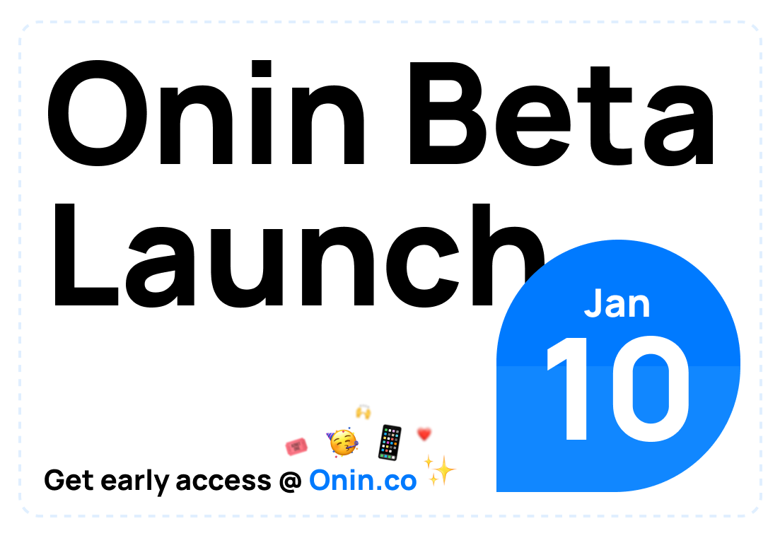 onin's tweet image. Thank you for your support on our website launch ❤️

⏩We’re already working towards our next big milestone…
🎁 Giving our community early access to Onin on January 10th 🫶

Jump on the list ➡️  onin.co