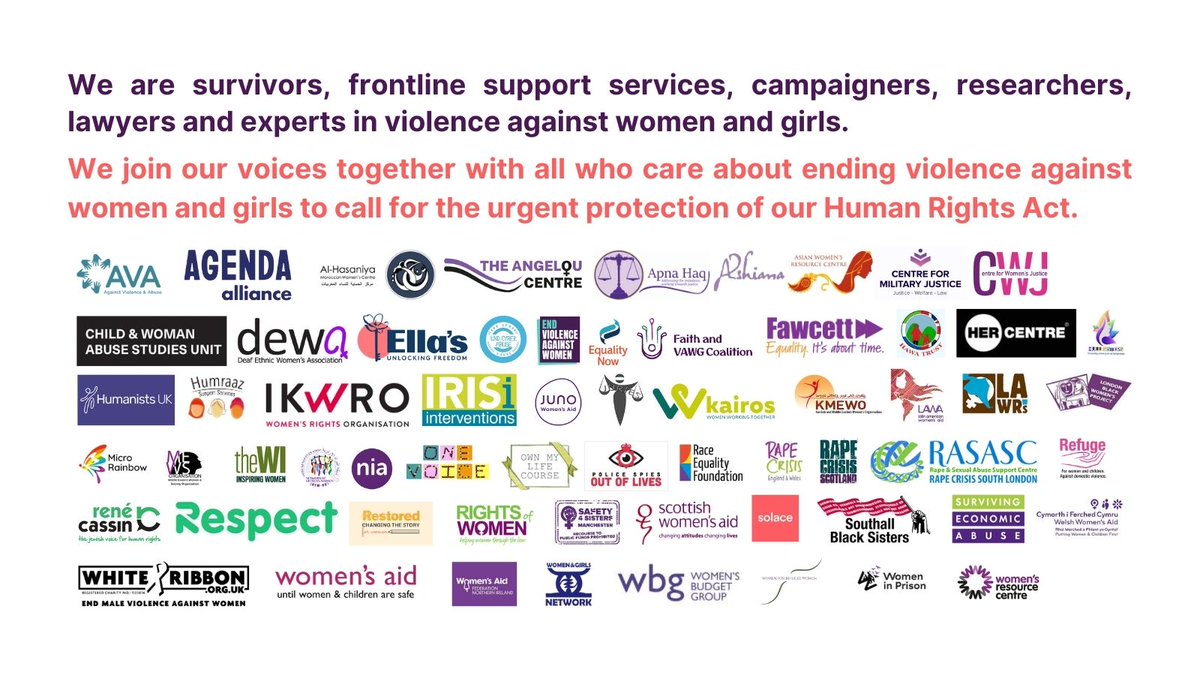 Tomorrow is #HumanRightsDay and we have a message to the government: we won’t stand by while you attack our fundamental rights.
 
The #RightsRemovalBill endangers women and girls - we call on you to scrap it and save our #HumanRightsAct.

➡️bit.ly/3F9bY45 #SaveYourRights