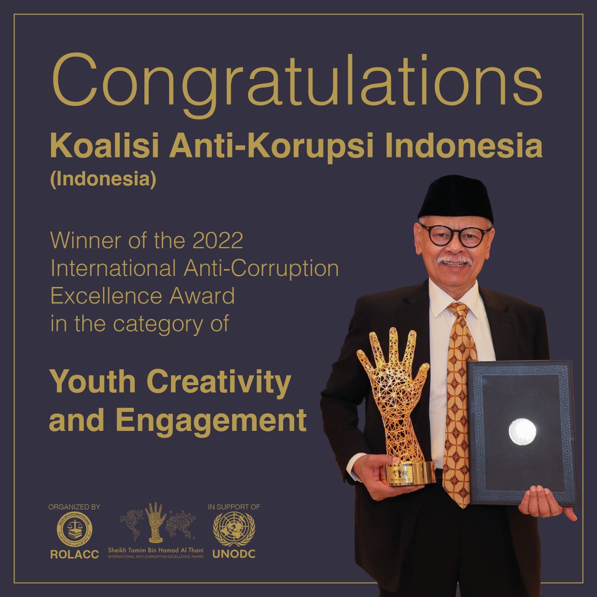 The winners of the International Anti-Corruption Excellence Award 2022 have been announced! 

The award is organized by <a href="/Rolaccqa/">ROLACC</a>  and delivered in support of <a href="/UNODC/">UN Office on Drugs & Crime</a> .
