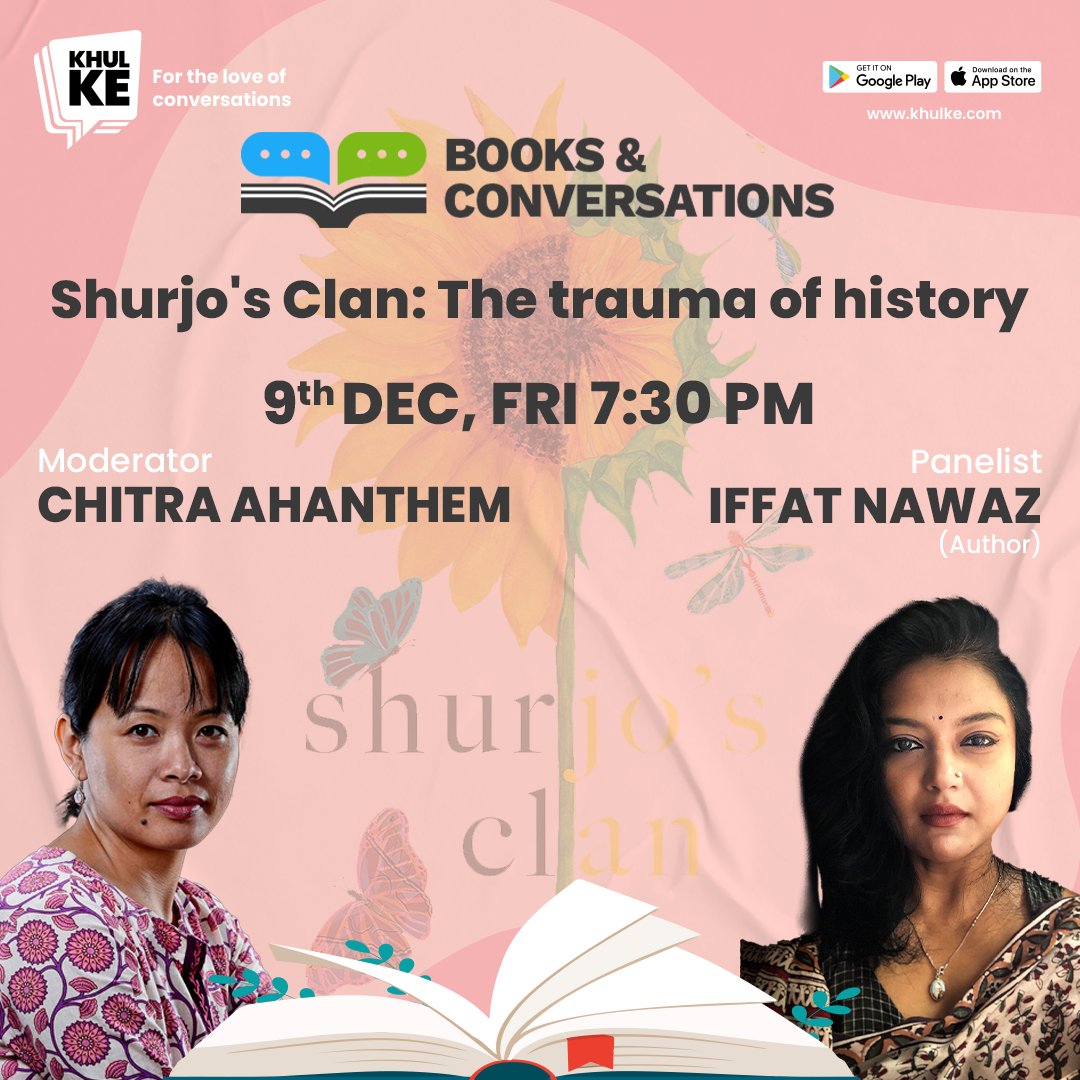 Written by @NawazIffat, this historical novel examines Bangladesh from a postmodernist perspective. Join @ChitraAhanthem on #BooksandConversations today at 7:30pm.

RoundTable Link: khulke.com/roundtable?id=…

#Debutnovel #PoliticalTrauma #MagicalRealism #KhulKe #KhulKeconversations