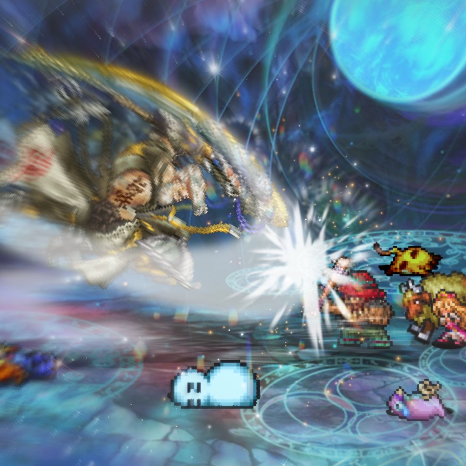 【今回の名シーンハイライト】
ハーディの強烈な斬撃から子供と子ムーを守った瞬間は痺れましたね！
#ロマサガRS #新ロマサガRS
#ミンサガRS 
#などと供述しており・・・