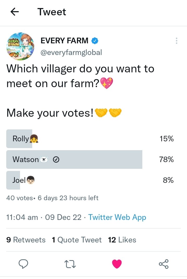 CADCRYPTO1's tweet photo. @everyfarmglobal I've voted for Watson. We definitely need a POLAR BEAR in the  Farm https://t.co/LWbYnhQJJL