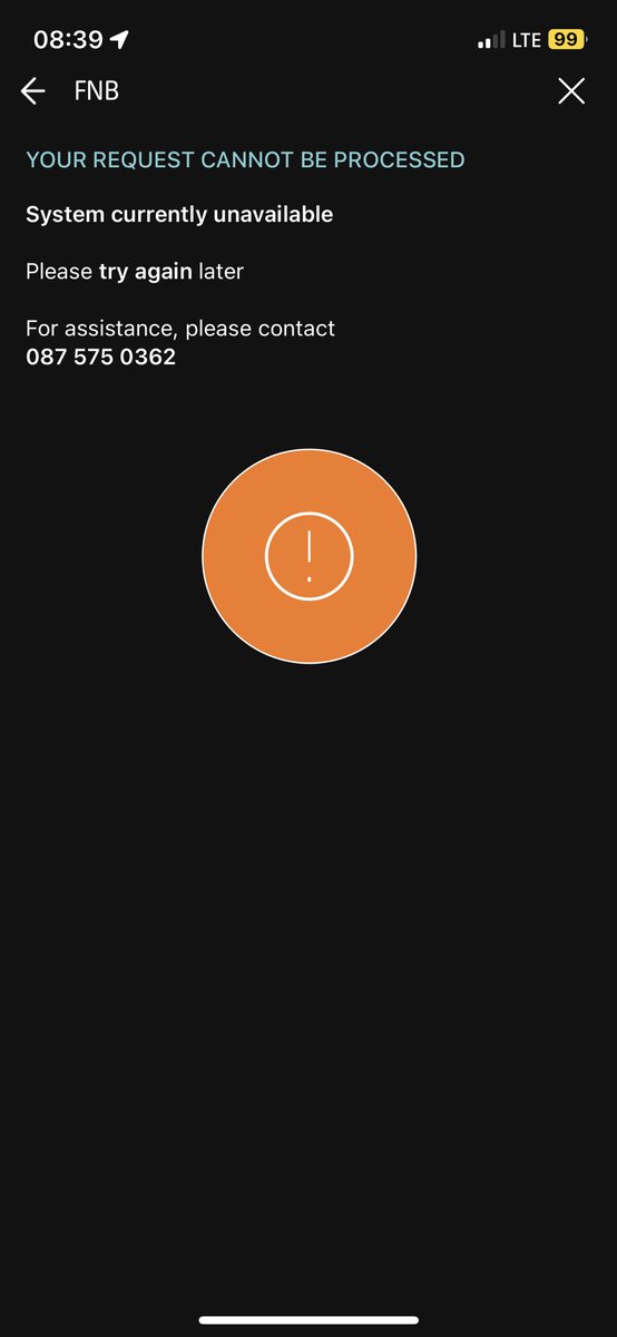 TineilHurter's tweet photo. @FNBSA waiting in line on the secure chat just to be kick off by the system! Fix it. https://t.co/DLd2GlYCiU