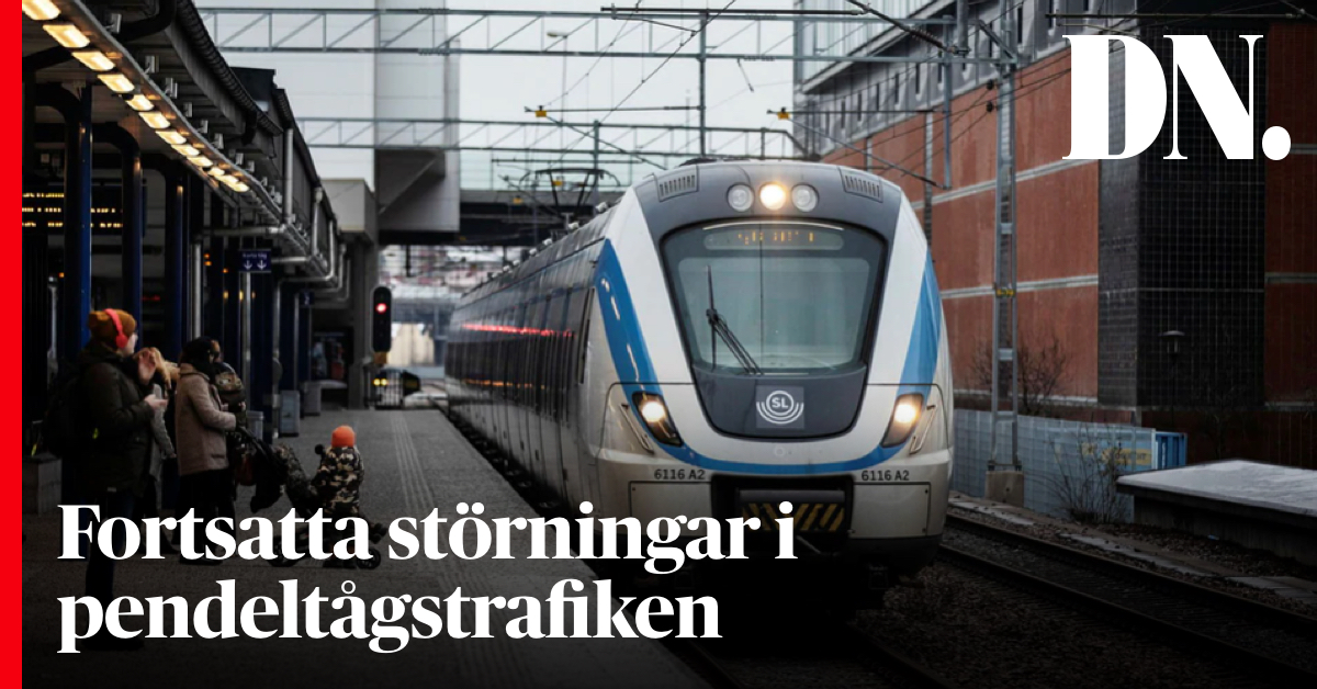 Fortsatta störningar i pendeltågstrafiken – SL varnar: Kan ställas in med kort varsel. dn.se/sverige/fortsa…