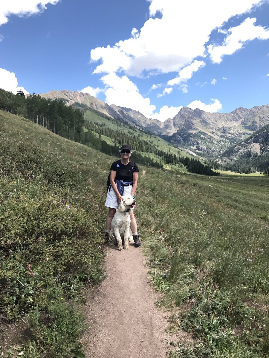 LRussellWolpe's tweet photo. @WePublicHealth On #PetsofCroakey day, here is Miss Bayley. I get to ‘borrow’ her whenever we are in Colorado. She is the best hiking companion. https://t.co/LqlHWyUQEl