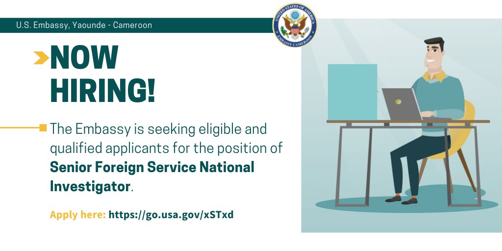 The Embassy is seeking eligible and qualified applicants for the position of Senior Foreign Service National Investigator.
Apply here: go.usa.gov/xSTxd
Closing Date: December 23, 2022.