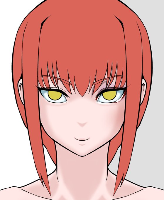 落書きです。
tiktokで見たコスプレイヤーさんのメイク動画を、自分の塗りに落とし込めないかちょっと試しています。(化粧の知識はありません)

線画と影は左右対称ですが、右側の方の目がなんか大きく見えるようでしたら、「目を大きくする擬態」が成功ですね。 