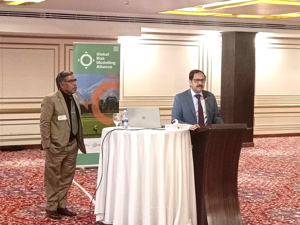 ndrmfpk's tweet image. Addressing the Global Risk Modelling Alliance (GRMA) workshop CEO @ndrmf highlighted Risk Modelling key for resources mobilization regarding climate Risk Finance,@ndrmfpk is developing DRF strategy/Nat-Cat Model, which covers Floods, Earthquake, Drought and Tropical cyclone