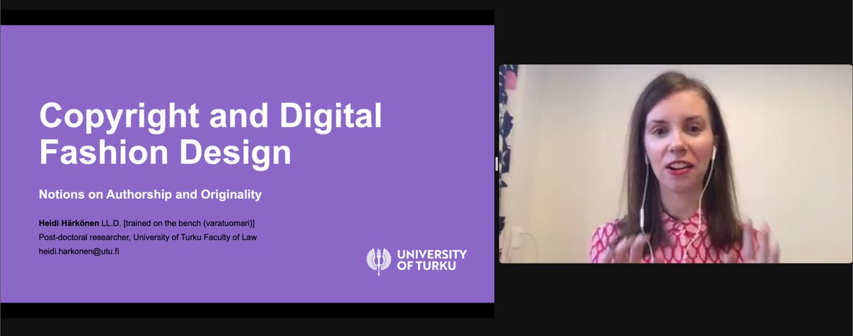 ip_llm's tweet image. We continued our Fashion Law Week with guest lectures by:

🧑‍🏫 A Cogo @unito on IPR enforcement in fashion

👩‍🏫 @SaraCavagnero @NorthumbriaUni on sustainability in fashion

👩‍🏫 @FashionLawHeidi @UniTurku on protection of digital fashion

Thanks to All!