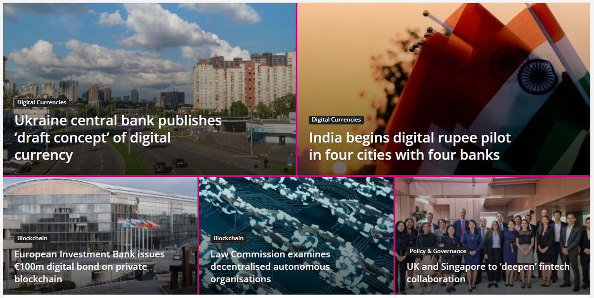 GlobeGovFinance's tweet photo. #FrontPageFriday @GlobeGovFintech has in the past week covered #Ukraine's central bank digital currency progress; #India's digital rupee pilot; & @EIB's digital bond issuance on a private #blockchain | Sign up now for our weekly email bulletin https://t.co/TJdSyHUkRk @globegov https://t.co/NrOuIB1Yn8