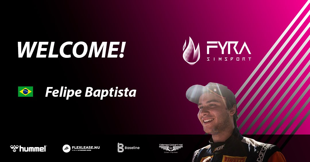 👋 WELCOME Felipe Baptista!

We are happy to announce that Felipe will be a part of
the team. He is a really fast simracing driver, but also
does really well in real life, where he competes in the
Stock Car Pro Series.

#LetsFyraItUp