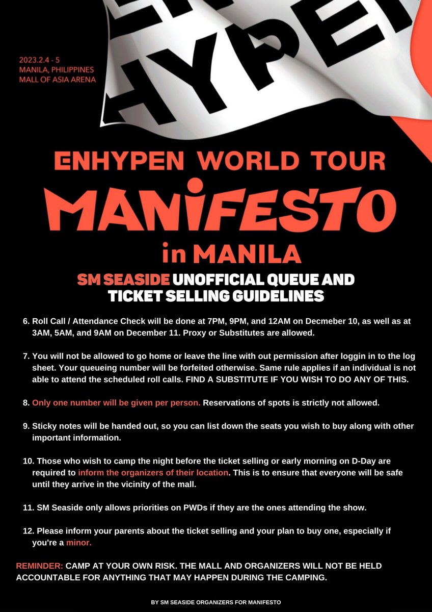 en_chives's tweet photo. 🔈 ENGENES Manifesto General Ticket Selling is Almost Here!!

Let's give it our all during the ticket selling while still being respectful to other engenes. See the guidelines below!

For questions, pls DM me. See you there everyone!

#ENHYPENMANIFESTO_CEBU
#인하이픈 https://t.co/r55ym8MYQj