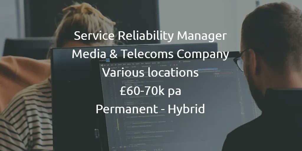 Links Resourcing (@links_rec) on Twitter photo Are you a Service Reliability Manager seeking your next challenge? We would like to discuss an exciting permanent, hybrid role with you. Please contact <a href="/alistairseed/">Alistair Seed</a> for full details. #ServiceReliability #techrecruitment #talentacquisition Are you a Service Reliability Manager seeking your next challenge? We would like to discuss an exciting permanent, hybrid role with you. Please contact <a href="/alistairseed/">Alistair Seed</a> for full details. #ServiceReliability #techrecruitment #talentacquisition