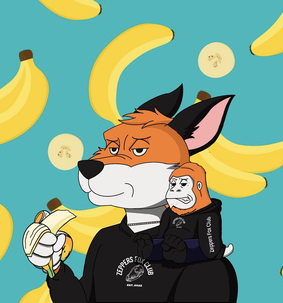 Zeppers Fox Club (@zeppersfoxclub) on Twitter photo 👀We have a little collab art piece cooking with <a href="/boredgori/">Boredgori NFT</a> . 👨🍳
Who is bananas 🍌 about this piece as we are?
#ZeppersFoxClub🦊 #NFTCommunity #XRPCommunity #xrpnfts #nftart #XRPHolders #XRParmy #xrpl 👀We have a little collab art piece cooking with <a href="/boredgori/">Boredgori NFT</a> . 👨🍳
Who is bananas 🍌 about this piece as we are?
#ZeppersFoxClub🦊 #NFTCommunity #XRPCommunity #xrpnfts #nftart #XRPHolders #XRParmy #xrpl