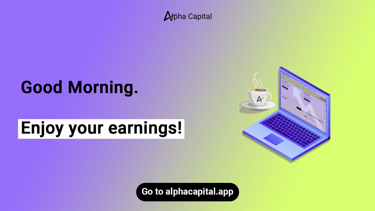 Good morning Alpha Capital fam! 
How’s #cryptotrading?
We are wishing you great #profits this morning! 
May the #Market be in our favour! 

and a week with the highest APR!