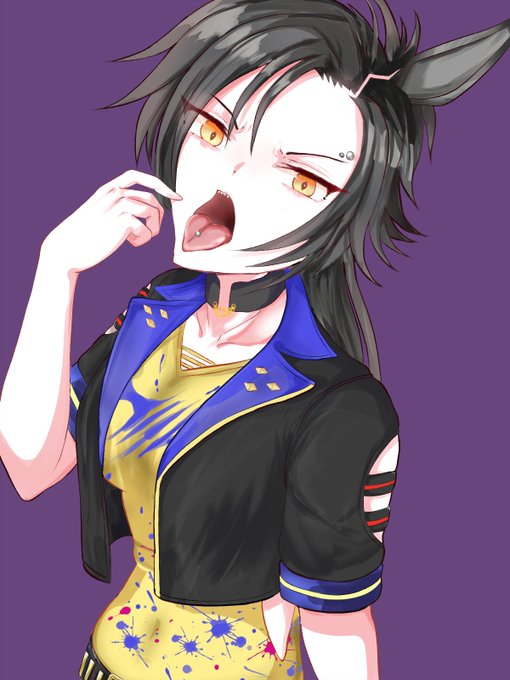 エアシャカール舌ピアスしていてくれ......#ウマ娘 
