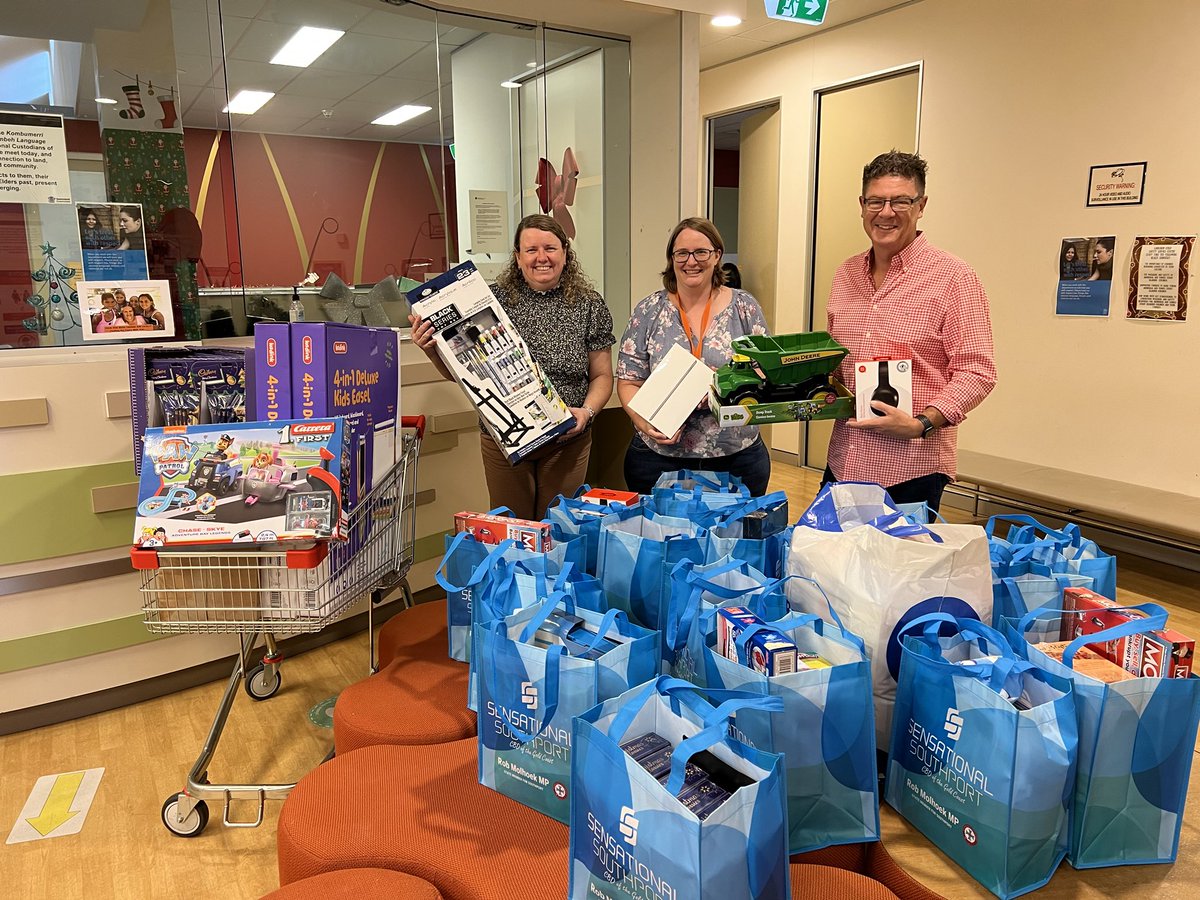 Today we delivered gifts, clothing, pyjamas, toiletries, toys and iPads to the my local Child Safety office. This is our tenth year and we’ve raised more than $50000 for the purchase of gifts foster kids here on the Gold Coast. Thanks all for the support.