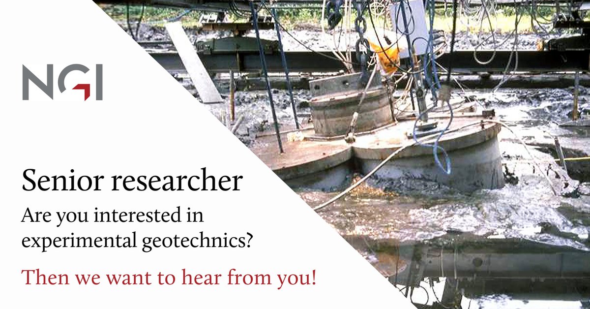 We're looking for a senior researcher within experimental geotechnics to strengthen our project portfolio within granted research and ensure good supervision of our younger research talents. Are you up for the challenge? 👉 https://t.co/FnvoWp7x0G https://t.co/hGapV8Mzm8