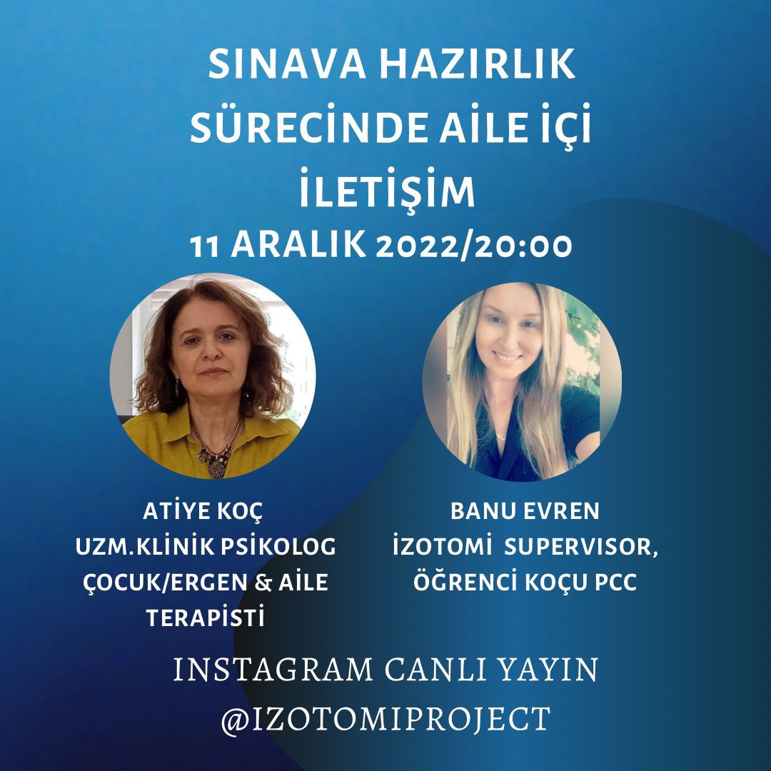 izotomi's tweet photo. Sınava hazırlık sürecinde genç bireyi anlamak ve sağlıklı iletişim kurabilmek üzerine konuşacağımız canlı yayınımıza hepiniz davetlisiniz. 

#izotomi #ergenlik #üniversite #aileiçiiletişim #sağlıklıiletişim #iletişim #ergenlerleiletişim #sınav #sınavsenesi #kariyer #işhayatı https://t.co/qtnITiffkG