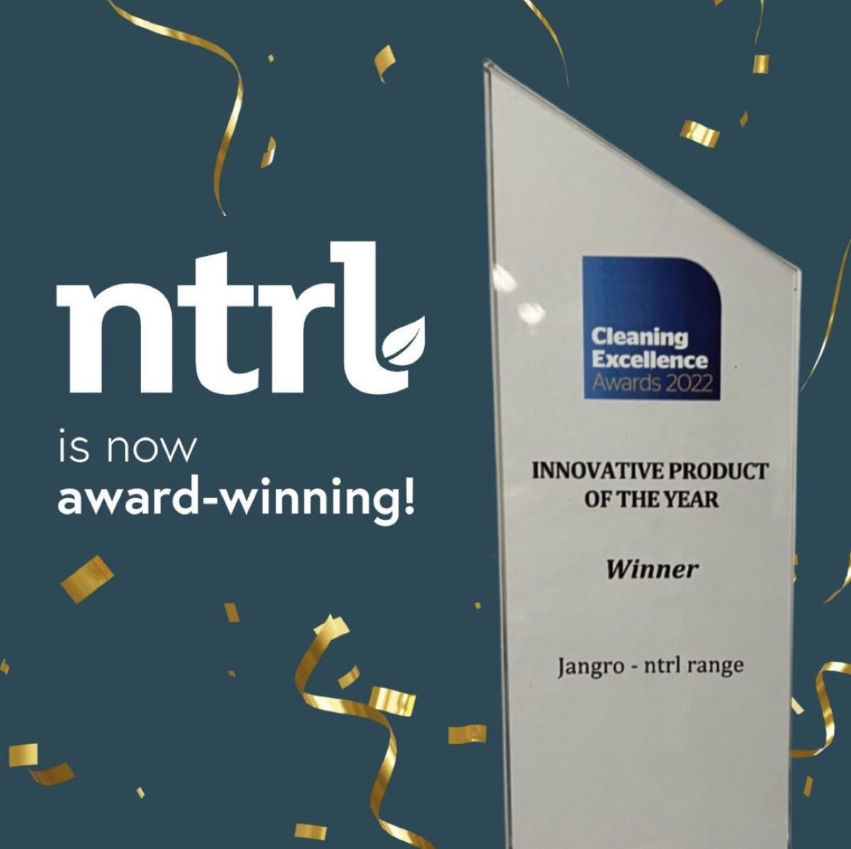 HygieneQuality's tweet photo. And the winner is… 

Your award winning NTRL range is in stock and ready for you. 🍃 
.
#chemicalfree #probiotics #enzymes #vegan #veganfriendly #recyclable #madeintheuk #natural #lowcarbonfootprint #cleaning #sustainable #biodegradeable #enviromentallyfriendly  
#awardwinning https://t.co/B1g1ezUaUw