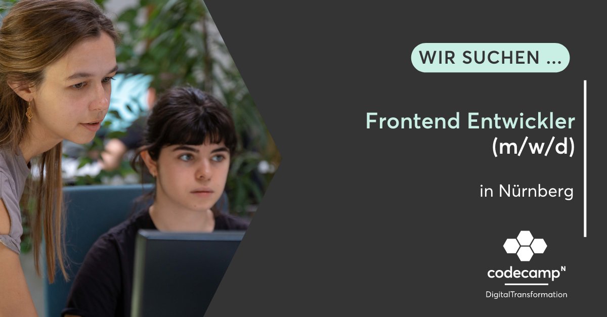 Starte bei CodeCamp:N, um Dein agiles Mindset im Arbeitsalltag voll ausleben zu können und die Herausforderung, die digitale Transformation in bestehenden Organisationen voranzutreiben, anzunehmen. 🚀 

Mehr Infos gibts hier 👉🏼 codecampn.jobs.personio.de/job/913895?_pc…

#jobs #karriere #nürnberg