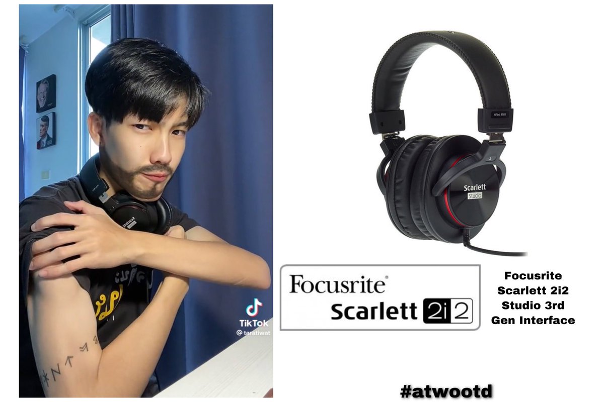 taratwootd's tweet photo. ‘ via taratiwat TikTok post

#ต้าอธ��วัตน์ uses
Focusrite
Scarlett 2i2 Studio 3rd Gen Interface

#taratwootd #taratiwat #ดุดันไม่เ��รงใจใคร https://t.co/Se0Do5Wrwl