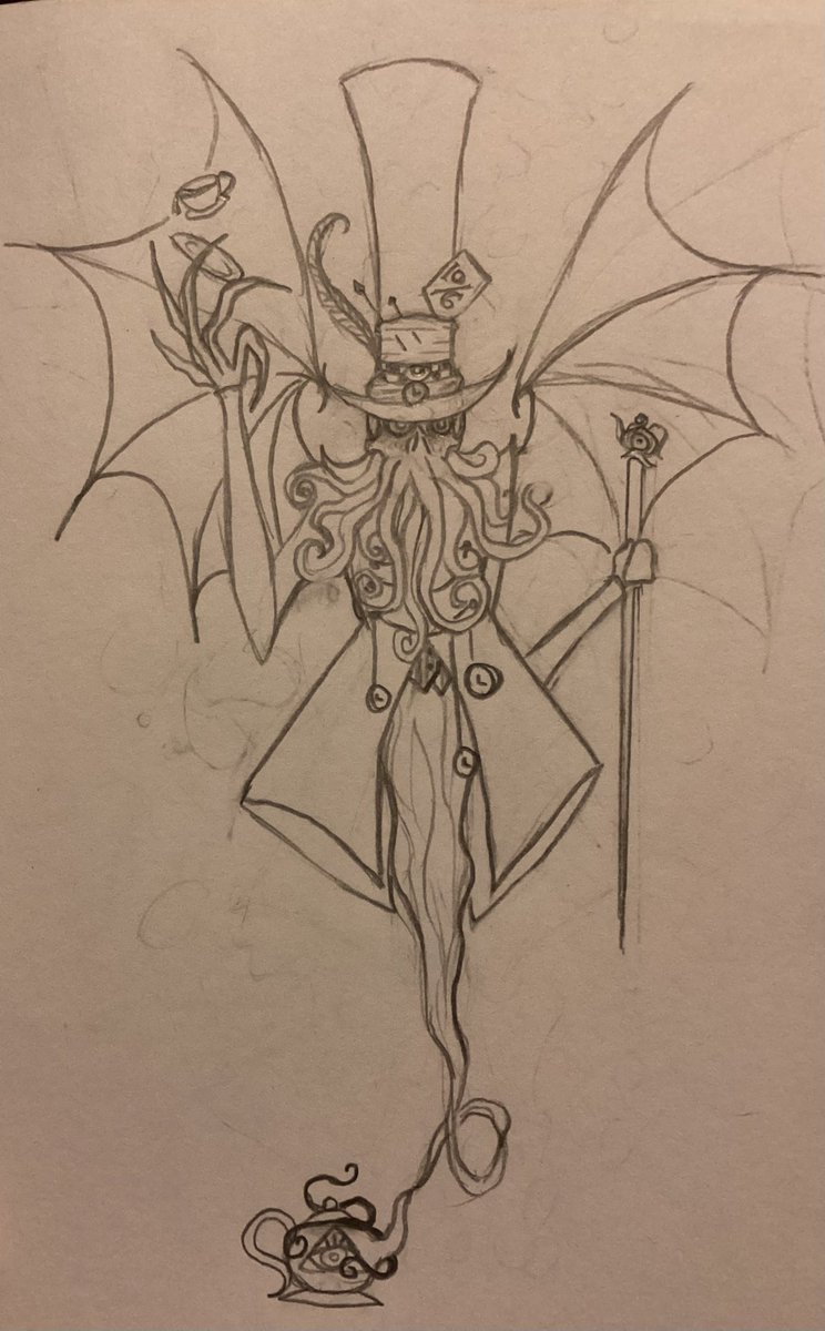 ApparentlyMe4's tweet image. My take on Dasein for my #Wizard101 themed dungeons and dragons campaign. He’s mixed with the mad hatter. I always thought it’d be cool to have a Wonderland themed world.