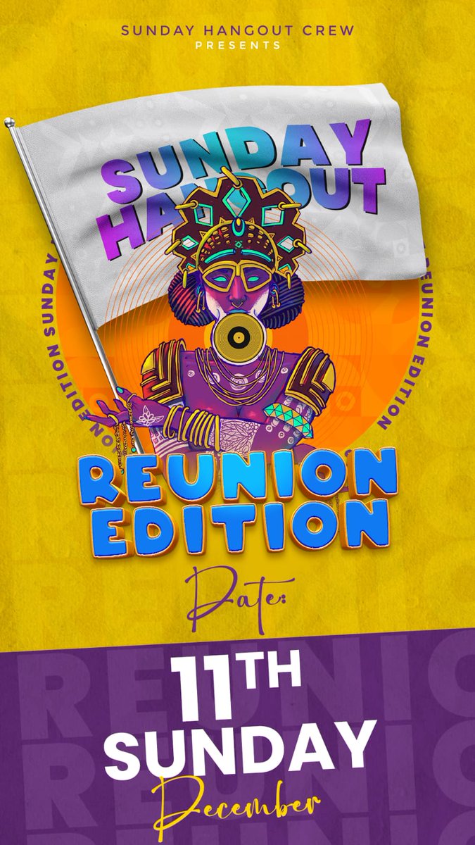 Jeffy_Kelvin's tweet photo. 🔥🔥🔥

📍 Sunday, 11th December 2022

📍Sunday Hangout Reunion Edition

📍Location: Seagull Coffee Gardens, Juja

📍Buy your tickets using the till number, 5768491 (Sunday Hangout Events) 

@HangoutSunday

#ShereheNiSisi
#ReunionEdition
#SundayHangout https://t.co/kdcfll9Twj