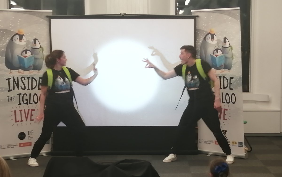 WiganLibraries's tweet photo. A massive thank you to the fantastic Hawk Dance Theatre for their performances of "Inside The Igloo* for Wigan libraries. 
Also a big thank you to year 2 from Ince CE Primary School, who were so well behaved and put on an amazing performance for the adults at the end. #hawkdance https://t.co/IyXLQjEGnc