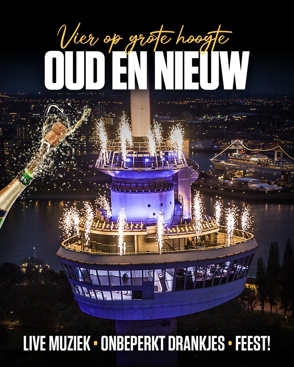 Op 31 december tellen wij af naar het nieuwe jaar. Ook jij kan daar bij zijn met live muziek, onbeperkt drankjes en het mooiste uitzicht op het vuurwerk in Rotterdam.

Koop je tickets hier:
euromast.nl/feestdagen/oud…

#euromast #rotterdam #nye